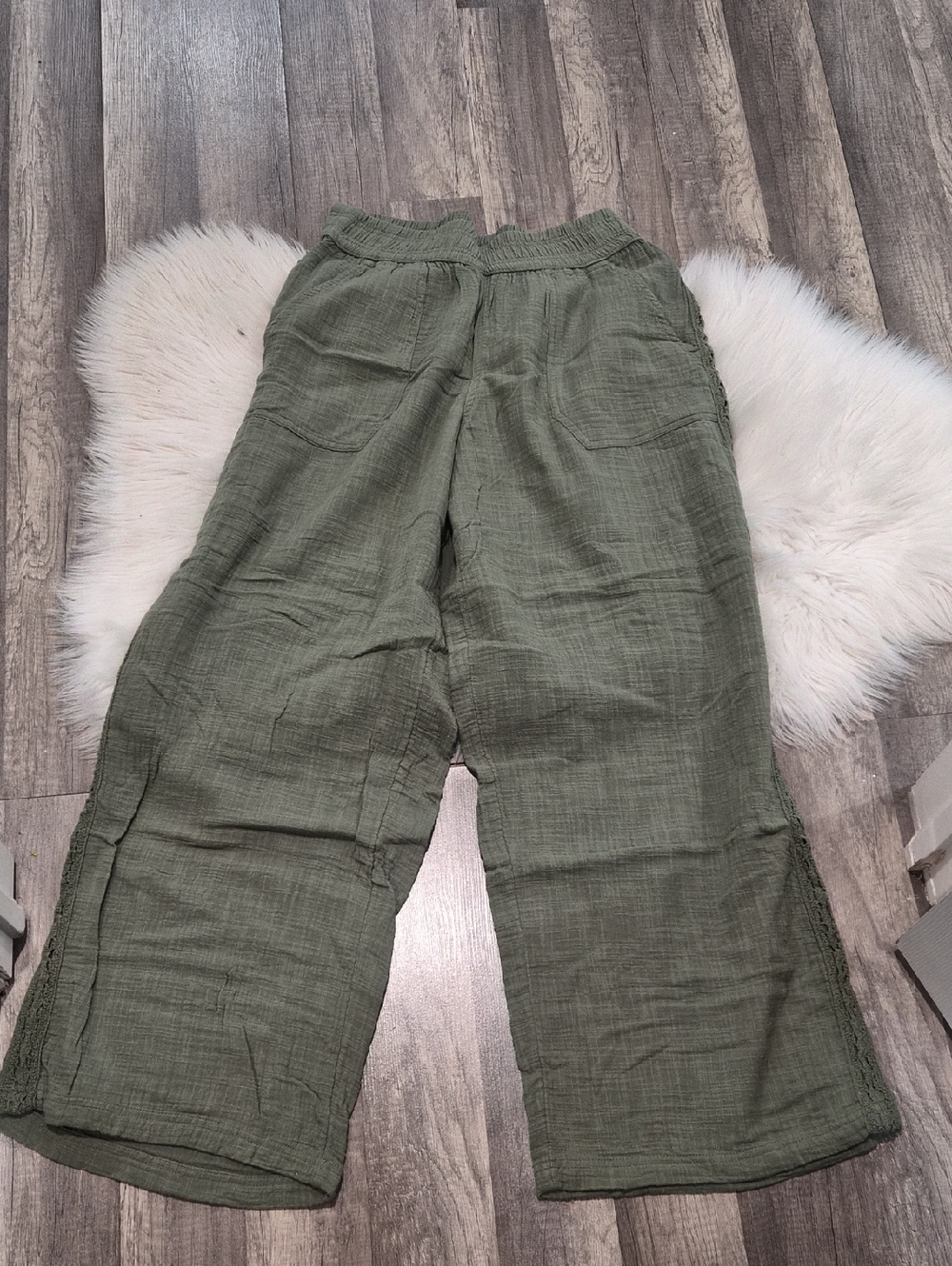 aerie Olive Green Ribbed Knit Lounge Shorts